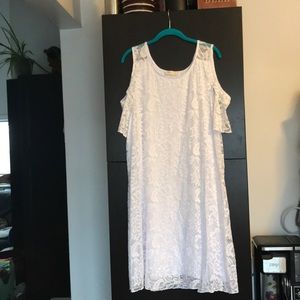 White Cold Shoulder Dress